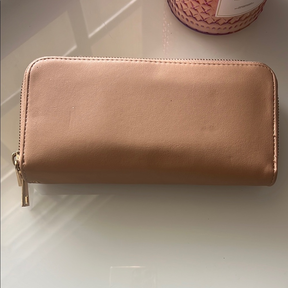 Target A New Day Tan Zip-Around Wallet Beige Gold